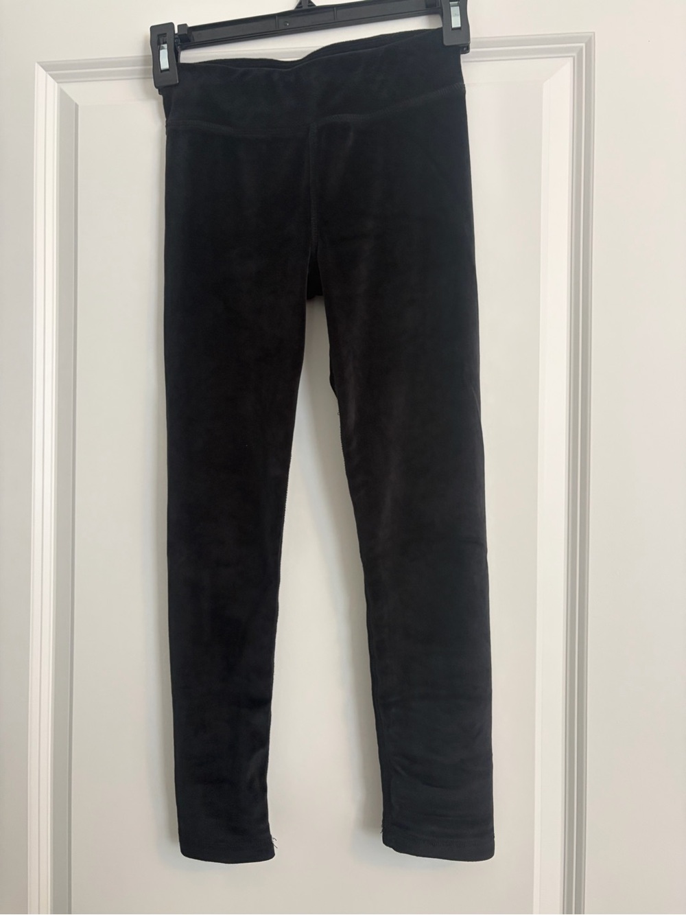 32 Degrees Black Velvet-Feel Kids Leggings